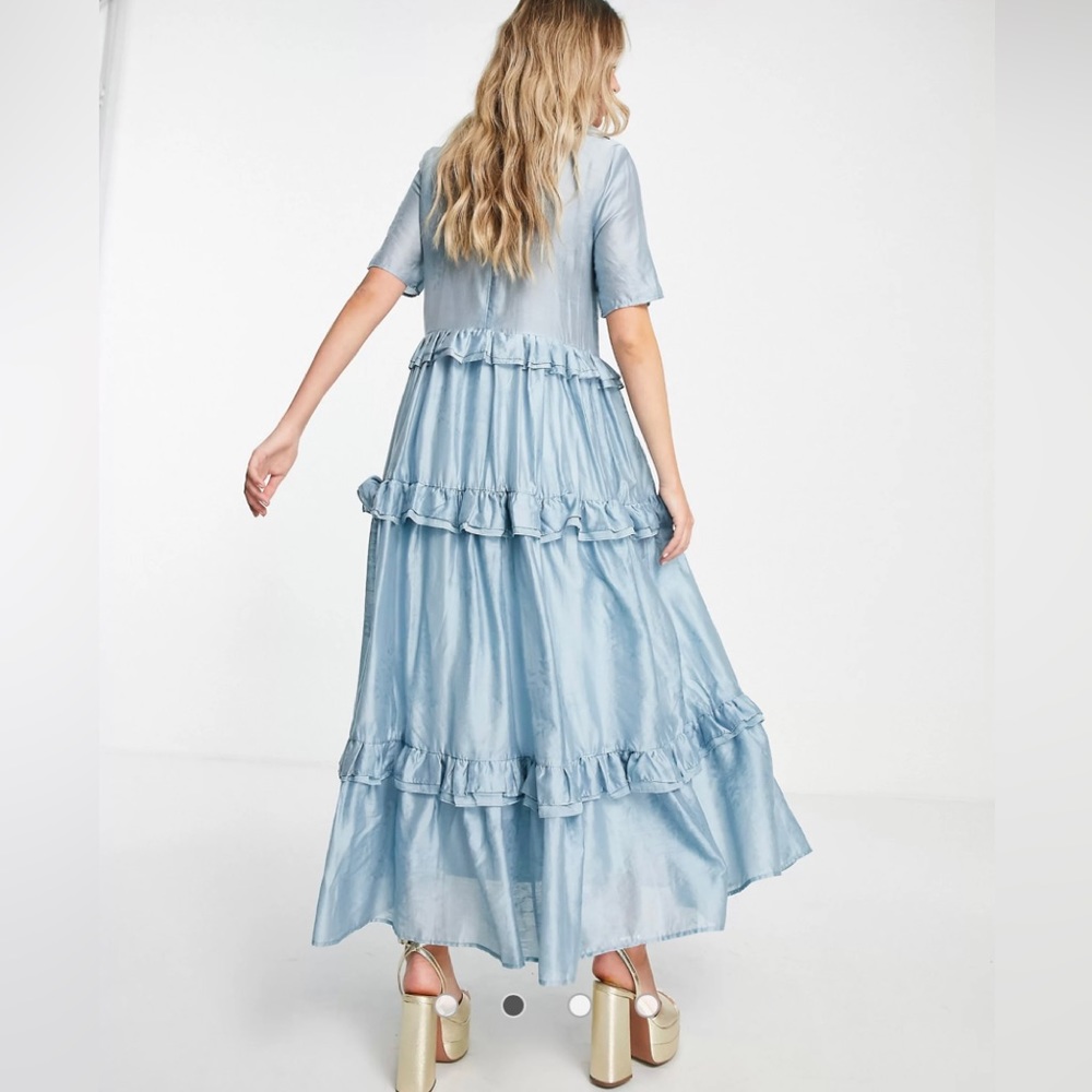 Sister Jane Pale Blue Ruffle Tiered Maxi Dress - Picture 2 of 3